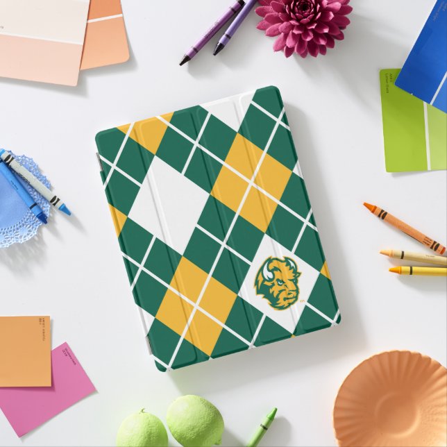 North Dakota State Argyle Pattern iPad Smart Cover (In Situ)