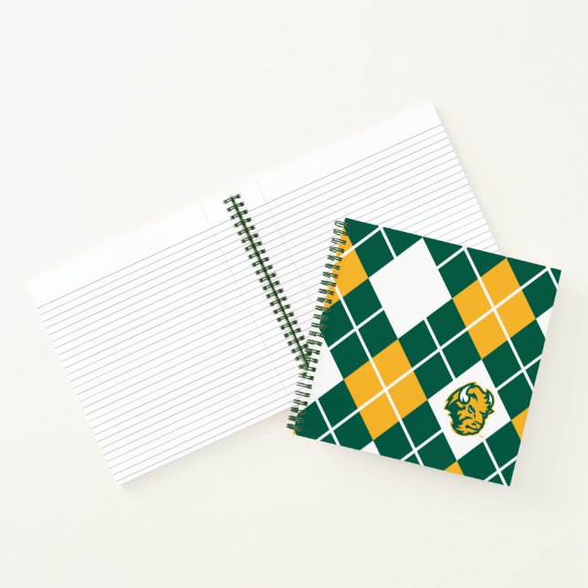 North Dakota State Argyle Pattern Notebook (Inside)