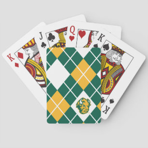 North Dakota State Argyle Pattern Poker Cards