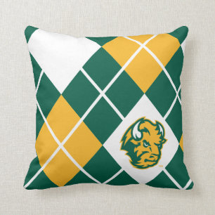 North Dakota State Argyle Pattern Throw Pillow