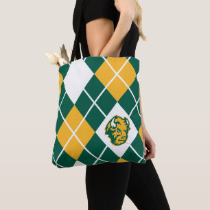 North Dakota State Argyle Pattern Tote Bag