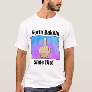 North Dakota state bird t-shirt middle finger