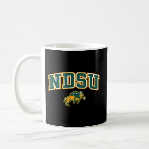 North Dakota State Bison Arch Over Black Coffee Mug