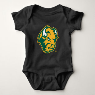 North Dakota State Bison Head Baby Bodysuit