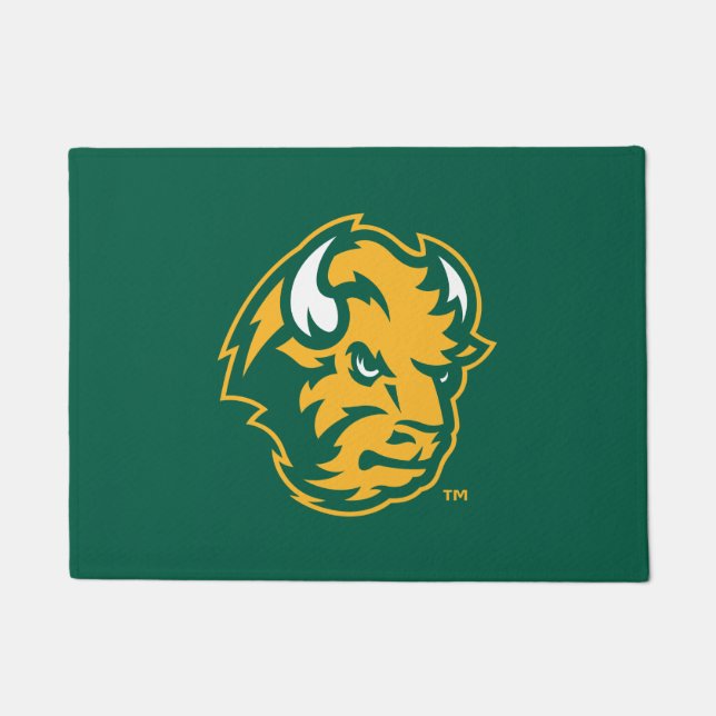 North Dakota State Bison Head Doormat (Front)
