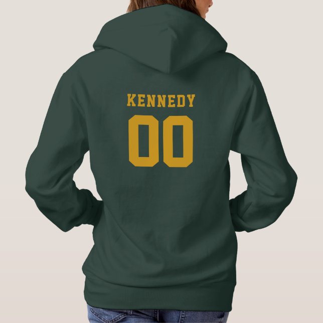 North Dakota State Bison Head Hoodie (Back)