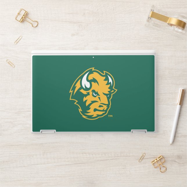 North Dakota State Bison Head HP Laptop Skin (Desk)