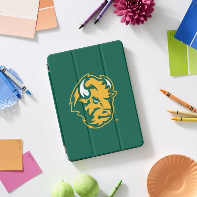 North Dakota State Bison Head iPad Pro Cover (Desk)