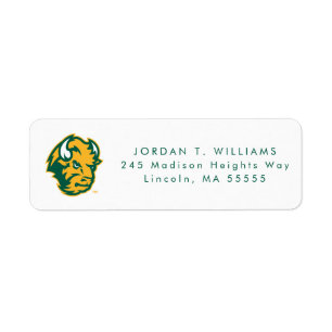 North Dakota State Bison Head Label