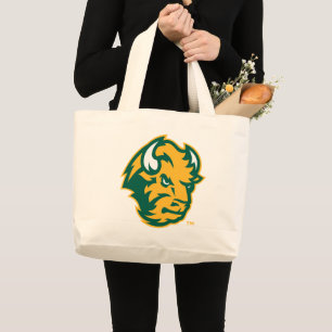 North Dakota State Bison Head Large Tote Bag
