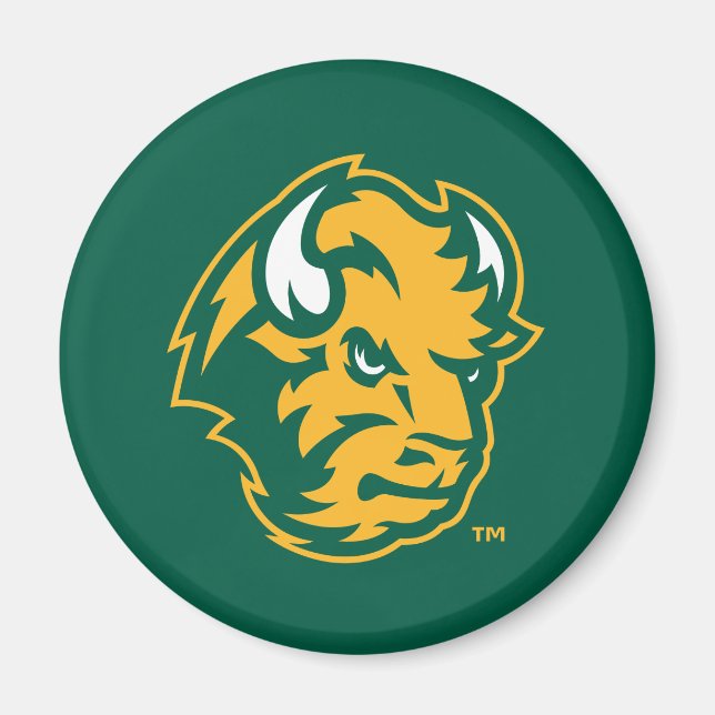 North Dakota State Bison Head Magnet (Front)