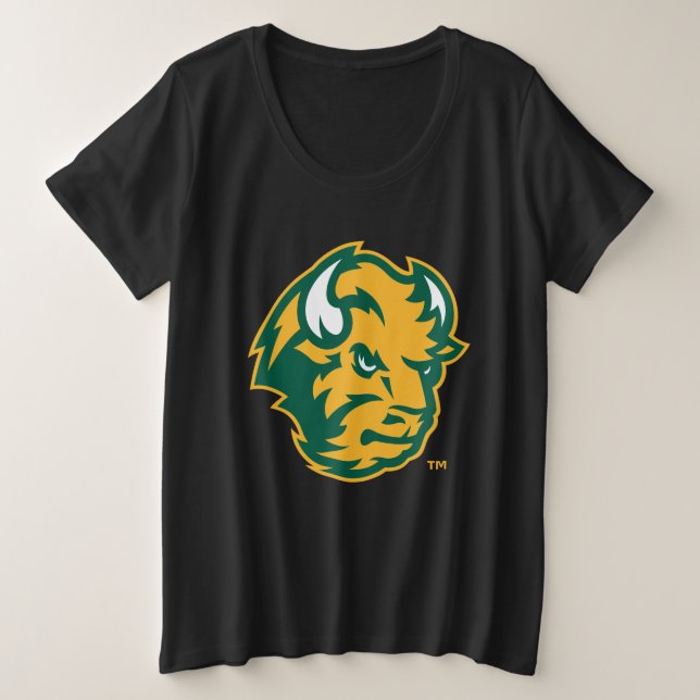 North Dakota State Bison Head Plus Size T-Shirt (Design Front)