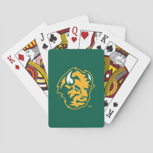 North Dakota State Bison Head Poker Cards