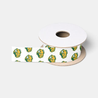 North Dakota State Bison Head Satin Ribbon