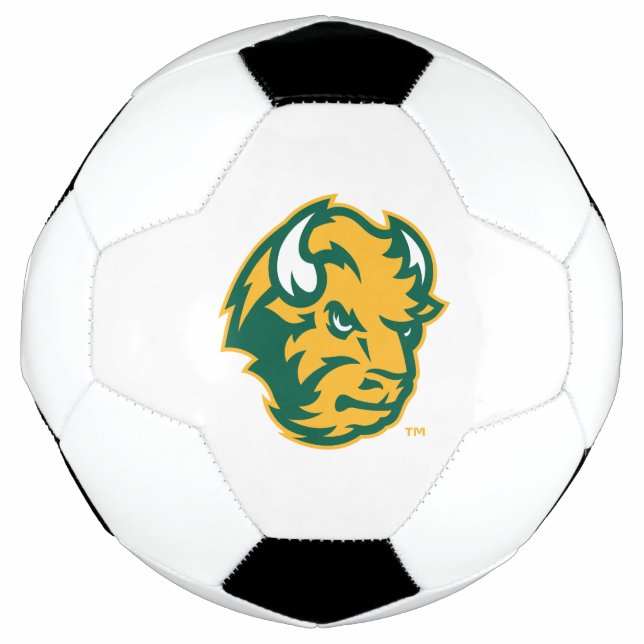 North Dakota State Bison Head Soccer Ball (Front)