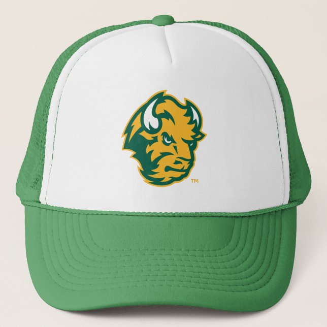 North Dakota State Bison Head Trucker Hat (Front)