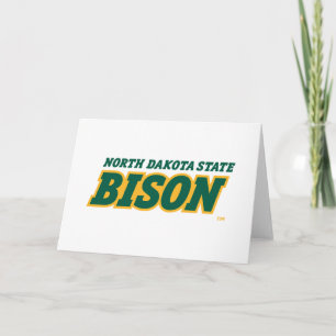 North Dakota State Bison Word Mark Card