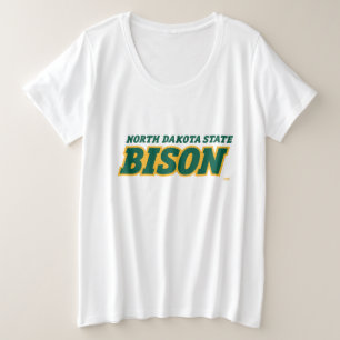 North Dakota State Bison Word Mark Plus Size T-Shirt