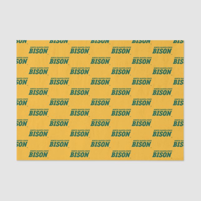 North Dakota State Bison Word Mark Tissue Paper (Front)