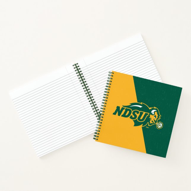 North Dakota State Color Block Distressed Notebook (Inside)