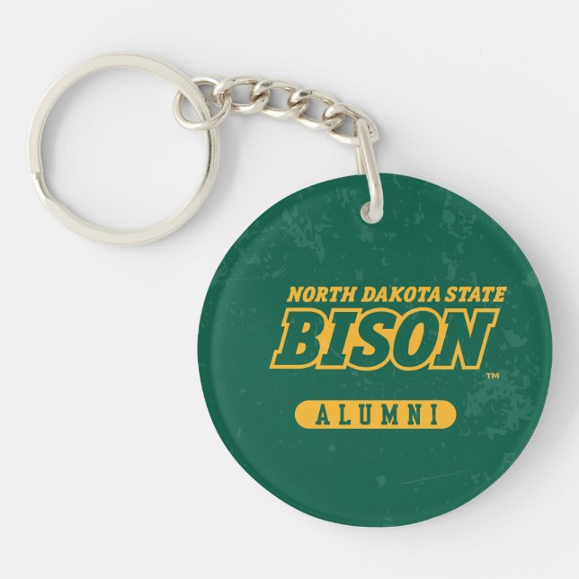 North Dakota State Distressed Keychain (Front)