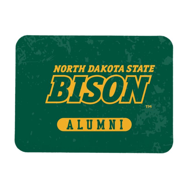 North Dakota State Distressed Magnet (Horizontal)