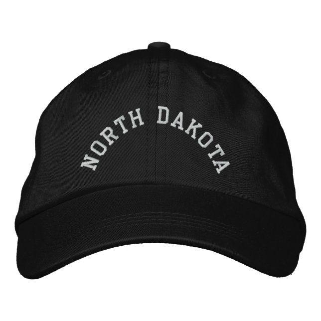 North Dakota State Embroidered Embroidered Baseball Cap (Front)
