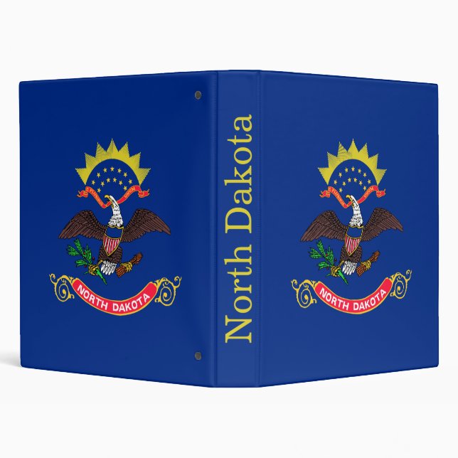 North Dakota State Flag 3 Ring Binder (Background)