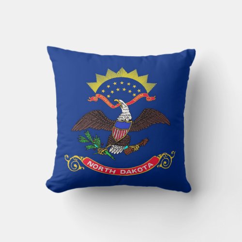 North Dakota State Flag American MoJo Pillow