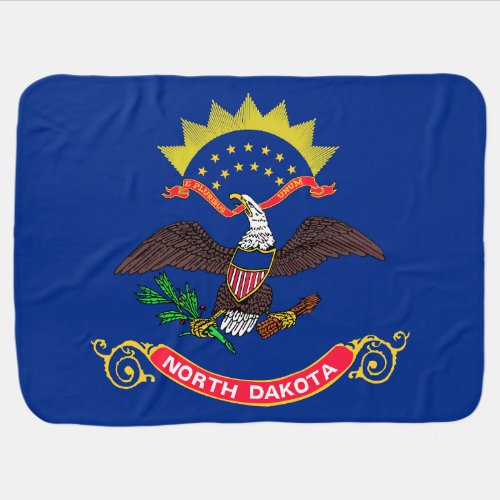 North Dakota State Flag Baby Blanket