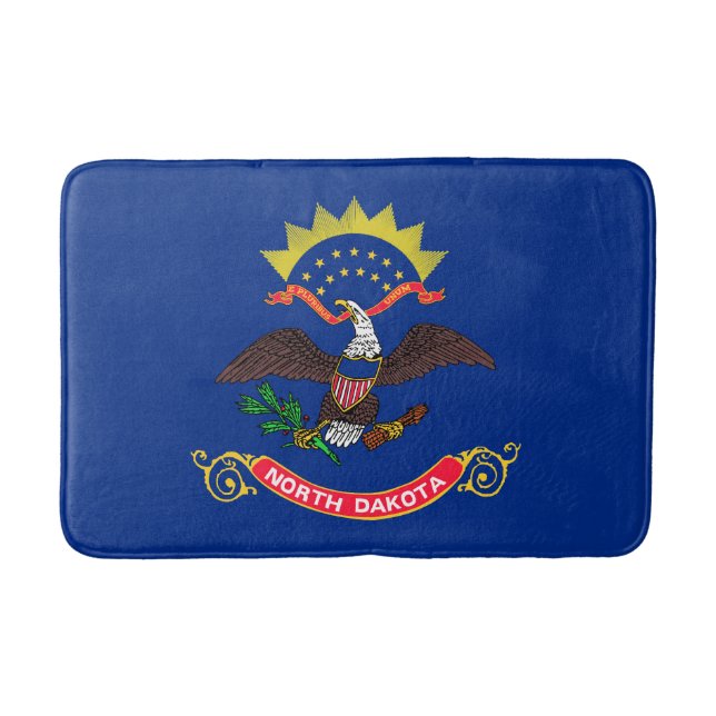 North Dakota State Flag Bath Mat (Front)