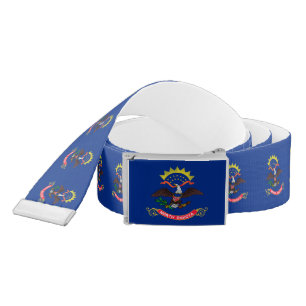 North Dakota State Flag Belt