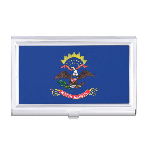 North Dakota State Flag Business Card Case