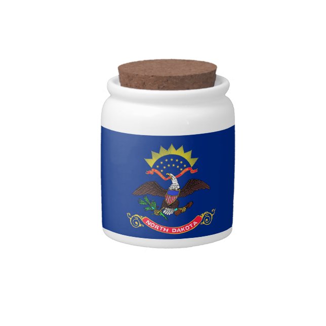 North Dakota State Flag Candy Jar (Front)