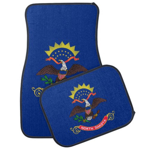 North Dakota State Flag Car Floor Mat