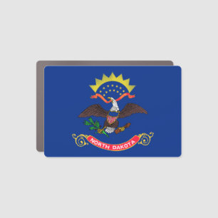 North Dakota State Flag Car Magnet