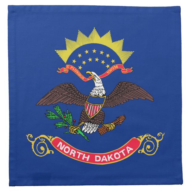 North Dakota State Flag Cloth Napkin (Front)