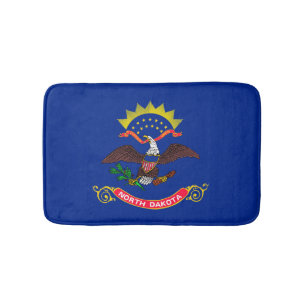 North Dakota State Flag Design Bathroom Mat