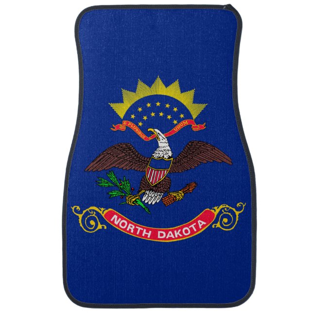 North Dakota State Flag Design Car Floor Mat (Front)