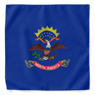North Dakota State Flag Design Decor Bandana