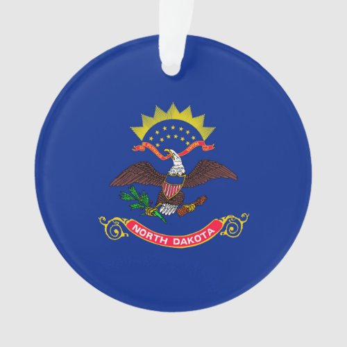 North Dakota State Flag Design Decor Ornament