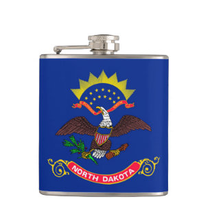North Dakota State Flag Design Flask