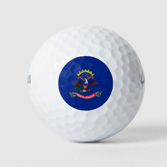 North Dakota State Flag Design Golf Balls (Front)
