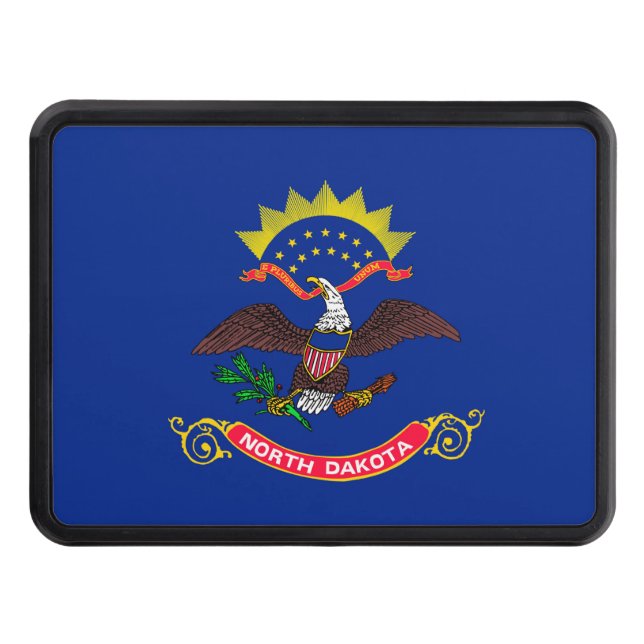 North Dakota State Flag Design Hitch Cover (Front)