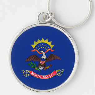 North Dakota State Flag Design Keychain