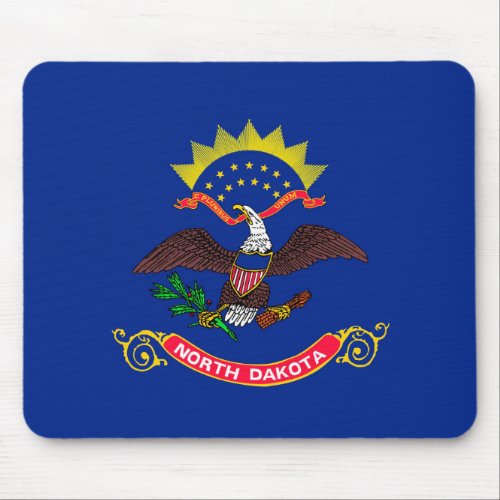 North Dakota State Flag Design Mouse Pad