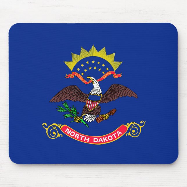 North Dakota State Flag Design Mouse Pad (Front)