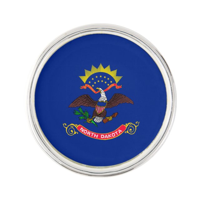 North Dakota State Flag Design Pin (Front)