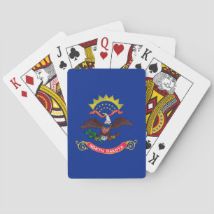 North Dakota State Flag Design Poker Cards
