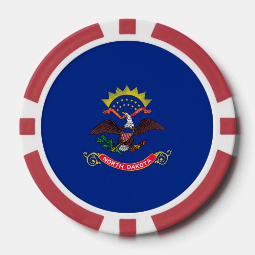 North Dakota State Flag Design Poker Chips